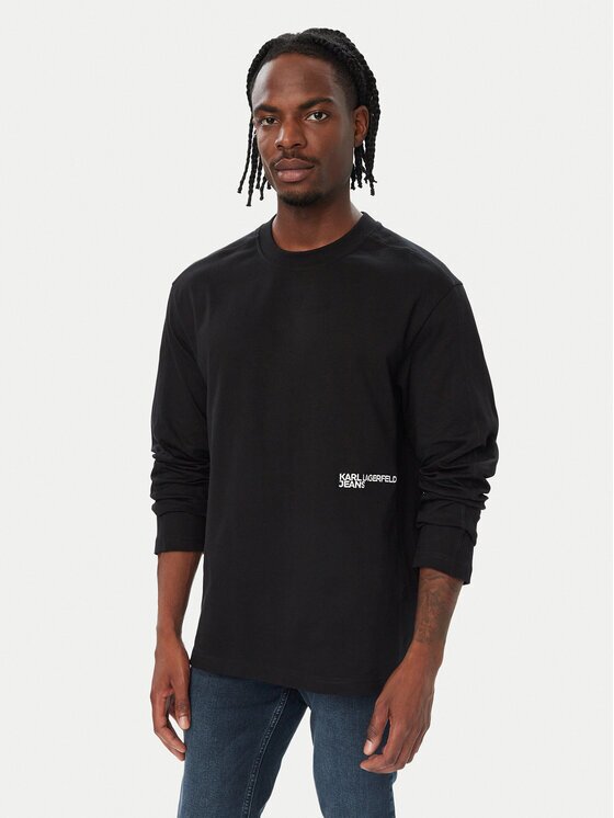 Karl Lagerfeld Jeans Тениска с дълъг ръкав B4M17036 Regular Fit