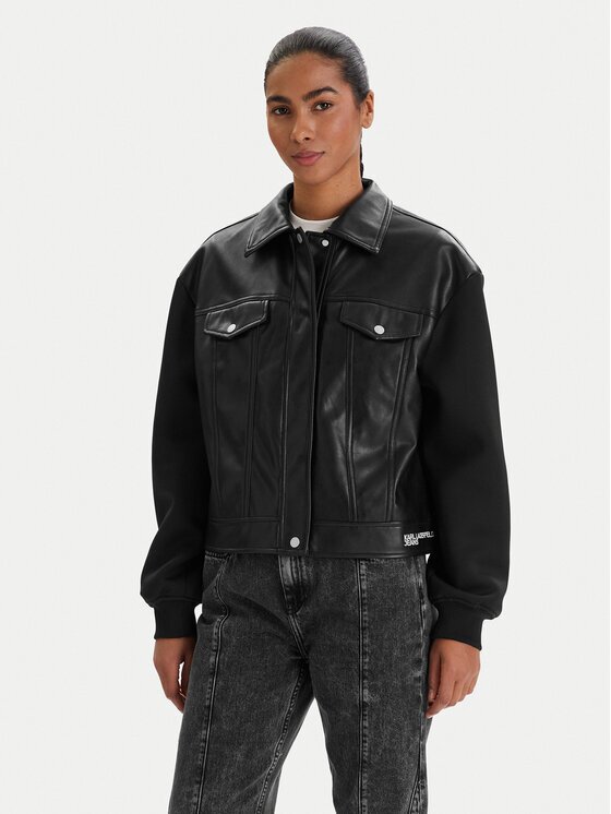 Karl Lagerfeld Jeans Яке от имитация на кожа B1W15027 Regular Fit