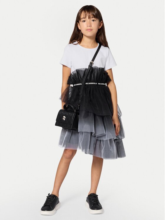 KARL LAGERFELD KIDS Елегантна рокля Z31326 S Regular Fit