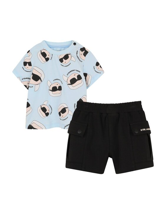 KARL LAGERFELD KIDS Комплект тишърт и панталонки Z31070 S Regular Fit