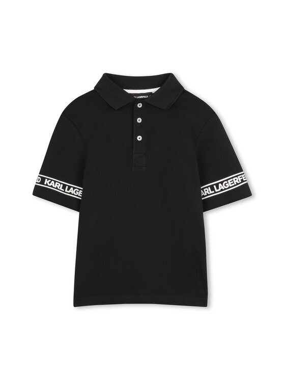 KARL LAGERFELD KIDS Тениска с яка и копчета Z31099 S Regular Fit