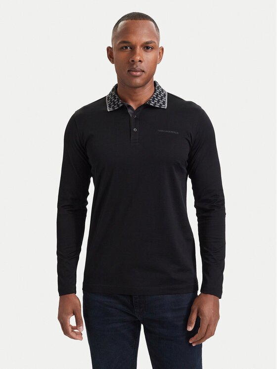 Karl Lagerfeld Тениска с яка и копчета 745003 564200 Regular Fit