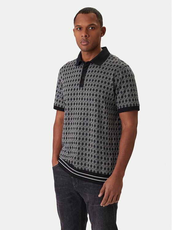 Karl Lagerfeld Тениска с яка и копчета 745006 561202 Regular Fit