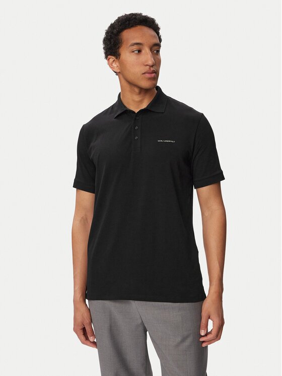Karl Lagerfeld Тениска с яка и копчета 745015 563235 Regular Fit