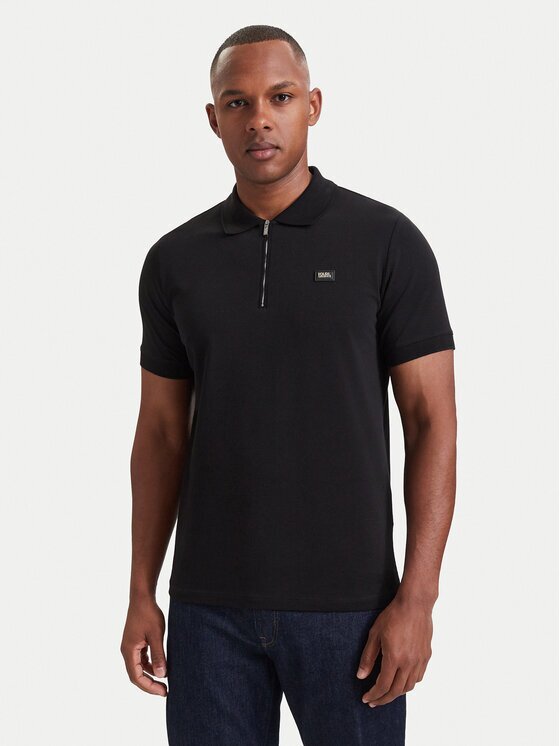 Karl Lagerfeld Тениска с яка и копчета 745015 564235 Regular Fit