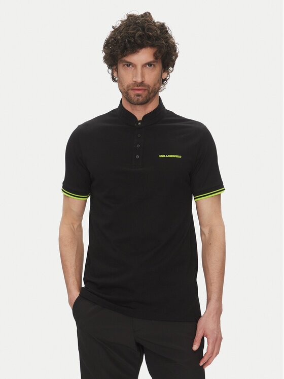 Karl Lagerfeld Тениска с яка и копчета 745022 552232 Regular Fit