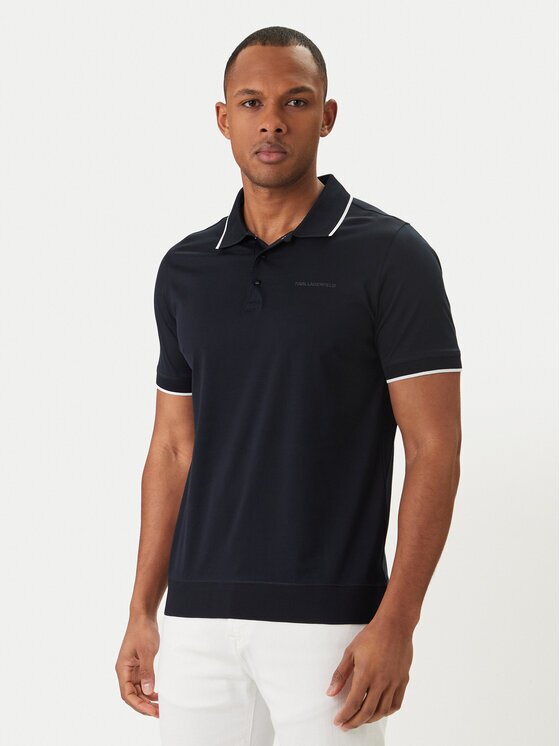 Karl Lagerfeld Тениска с яка и копчета 745080 562200 Regular Fit