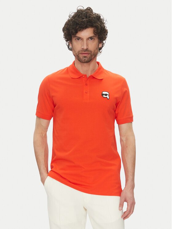Karl Lagerfeld Тениска с яка и копчета 745710 552224 Regular Fit
