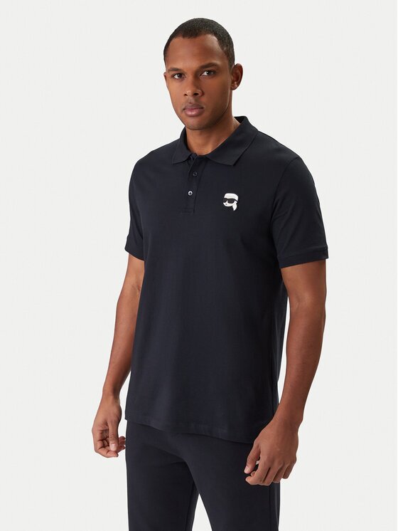 Karl Lagerfeld Тениска с яка и копчета 745710 561224 Regular Fit