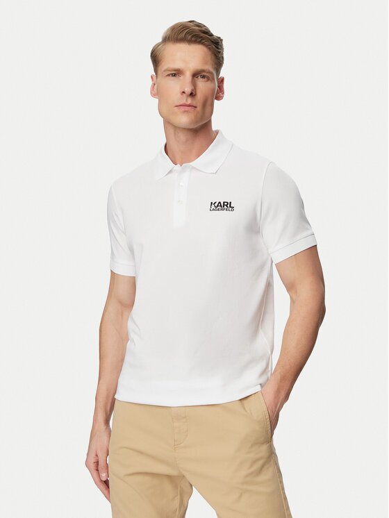 Karl Lagerfeld Тениска с яка и копчета 745780 500235 Regular Fit
