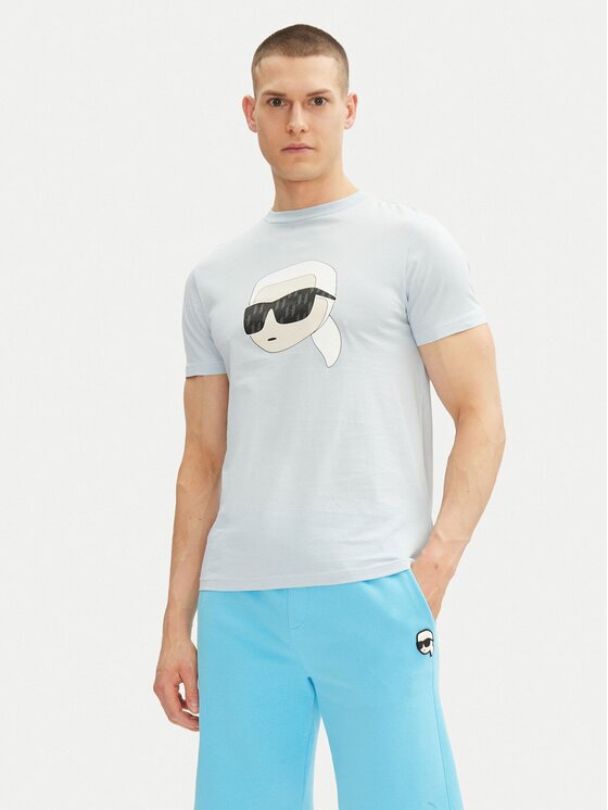 Karl Lagerfeld Тишърт 755073 552251 Светлосиньо Regular Fit