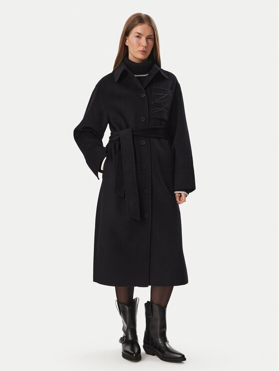 Karl Lagerfeld Вълнено палто B4W15013 Regular Fit