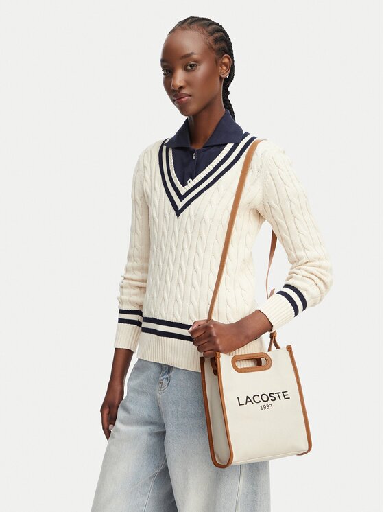 Lacoste Дамска чанта Small Heritage Canvas Tote NF5232TD