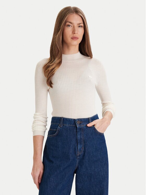 Lacoste Пуловер AF4189 Екрю Slim Fit
