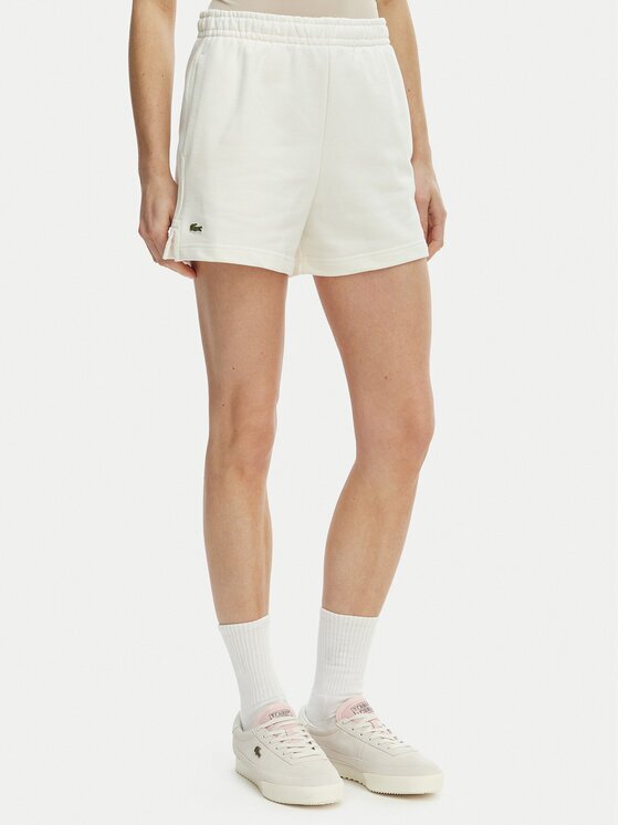 Lacoste Спортни шорти GF5341 Екрю Regular Fit