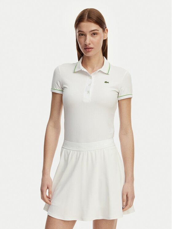 Lacoste Тениска с яка и копчета DF5284 Slim Fit