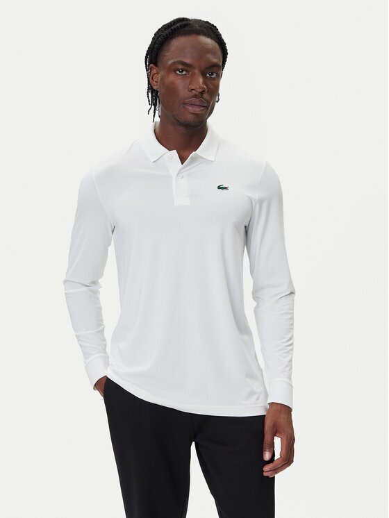 Lacoste Тениска с яка и копчета DH2615 Regular Fit