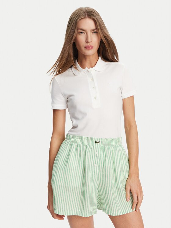 Lacoste Тениска с яка и копчета PF5462 Slim Fit