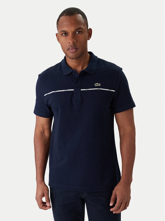 Lacoste Тениска с яка и копчета PH9863 Regular Fit