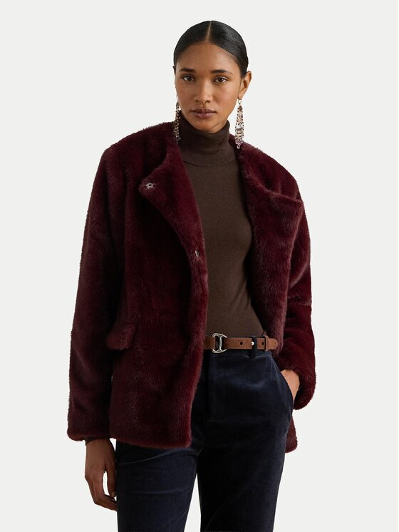 Lauren Ralph Lauren Кожено палто 297P04117002 Regular Fit