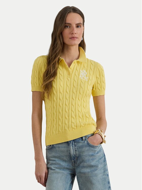 Lauren Ralph Lauren Тениска с яка и копчета 200932224012 Slim Fit