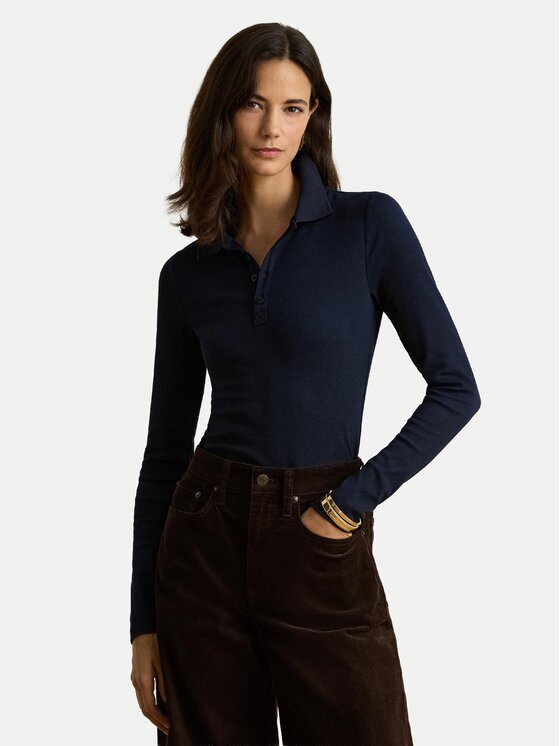 Lauren Ralph Lauren Тениска с яка и копчета 200B27414001 Slim Fit