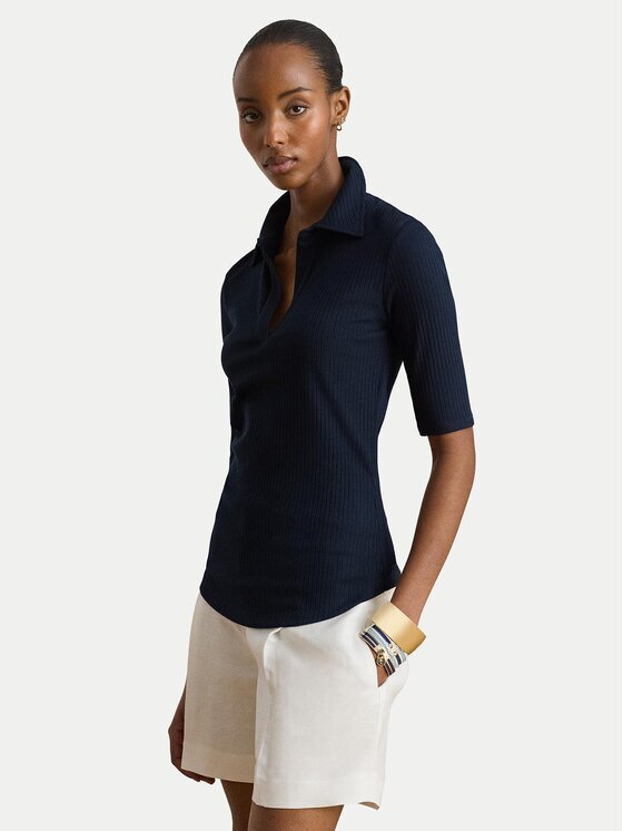 Lauren Ralph Lauren Тениска с яка и копчета 200P10120005 Regular Fit