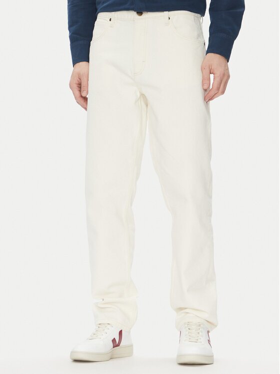 Lee Дънки Oscar 112364188 Бял Tapered Fit
