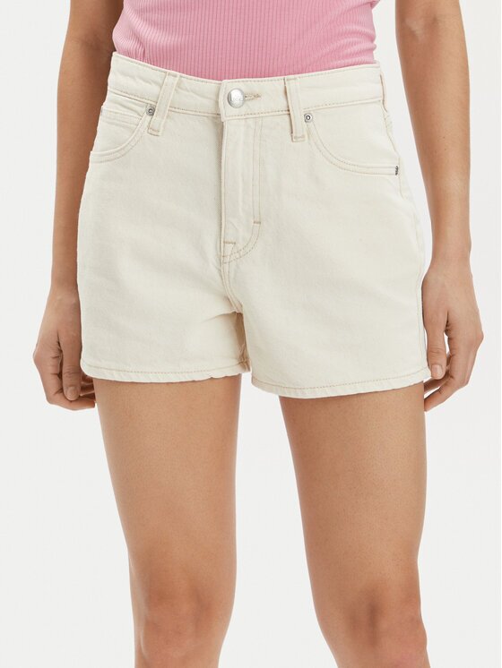 Lee Дънкови шорти Carol112348984 Екрю Regular Fit