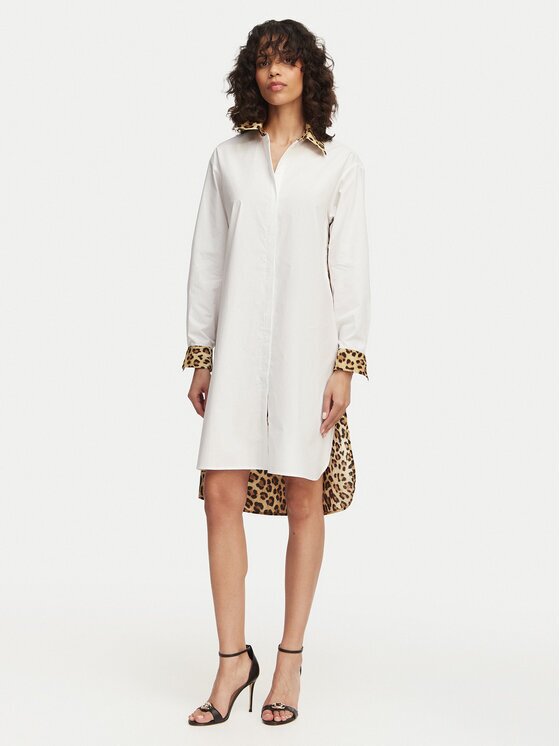 Lola casademunt Рокля тип риза LS2615118 Екрю Loose Fit