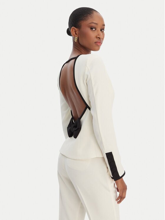 Marella Блуза Scacco 2613111013 Екрю Slim Fit