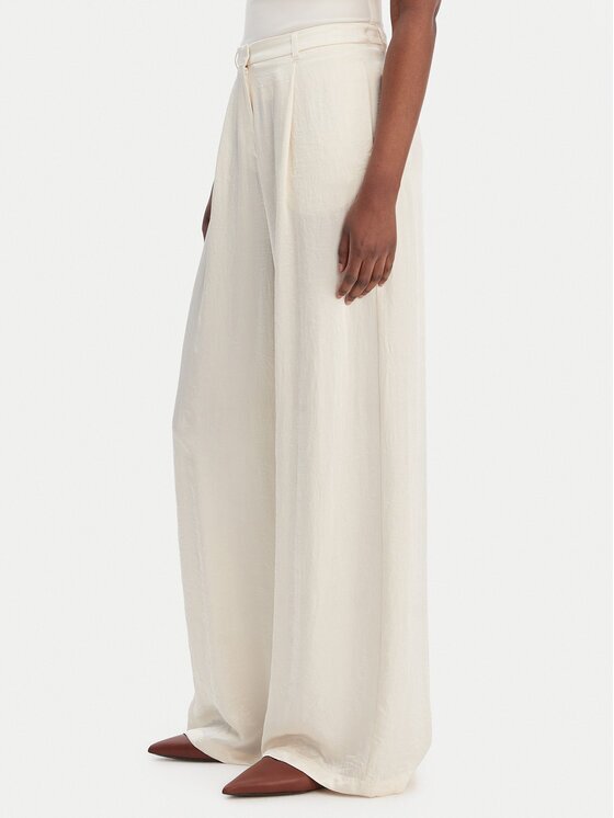 Marella Панталони тип палацо Formato 2613131035 Екрю Wide Leg