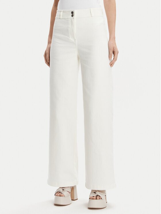 Max&Co. Дънки Master 2416131023200 Екрю Wide Leg