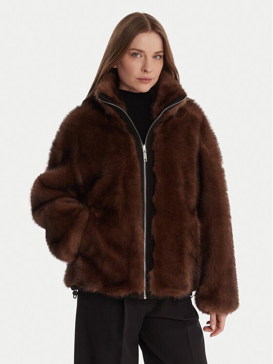 Max&Co. Кожено палто Azoto 2526086014200 Regular Fit