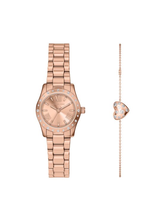 Michael Kors Комплект часовник и гривна Lexington Set MK4994SET Розов