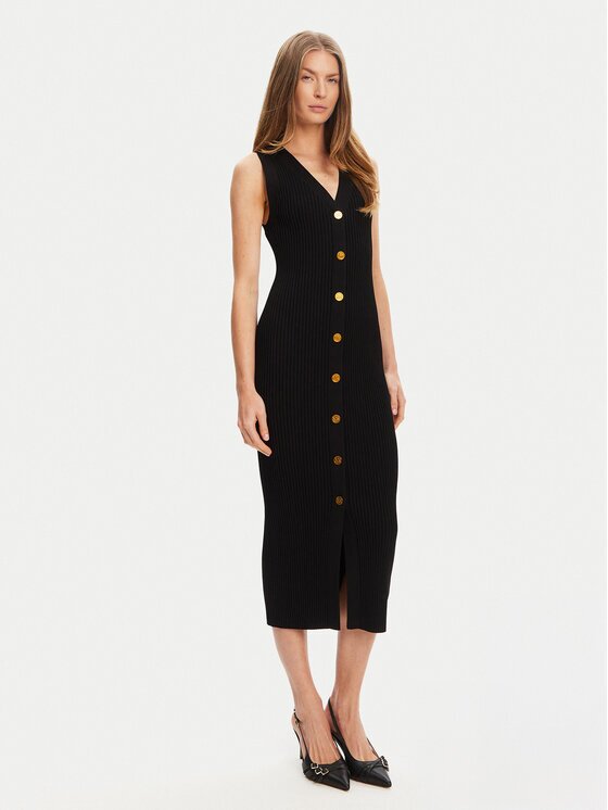 MICHAEL Michael Kors Плетена рокля MT5832533D Slim Fit