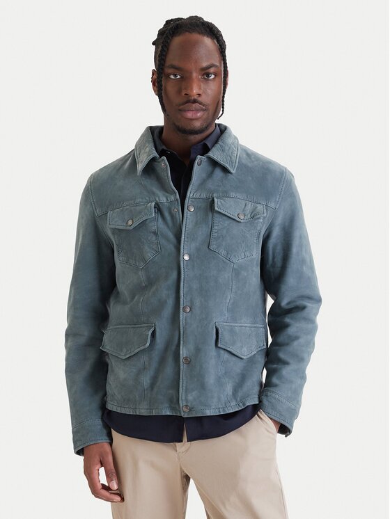 Milestone Кожено яке Valerio 612205 60790 Slim Fit