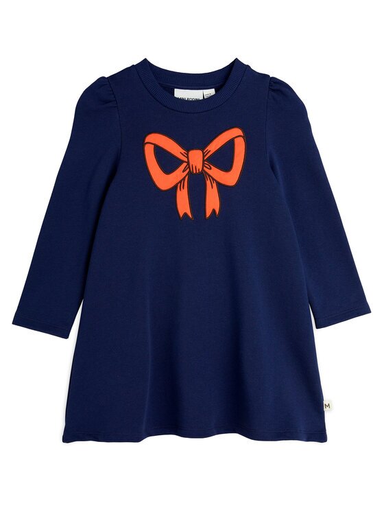 Mini Rodini Ежедневна рокля Bow 2515011360 Regular Fit