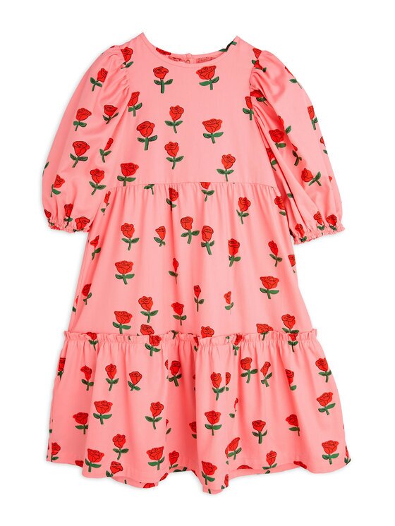 Mini Rodini Ежедневна рокля Roses 2515010528 Regular Fit