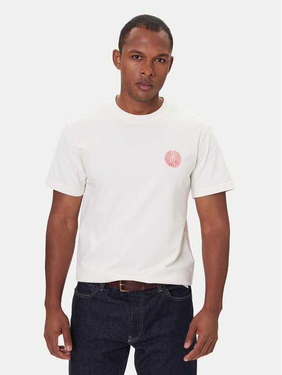 Mustang Тишърт Akron 1016869 Екрю Relaxed Fit