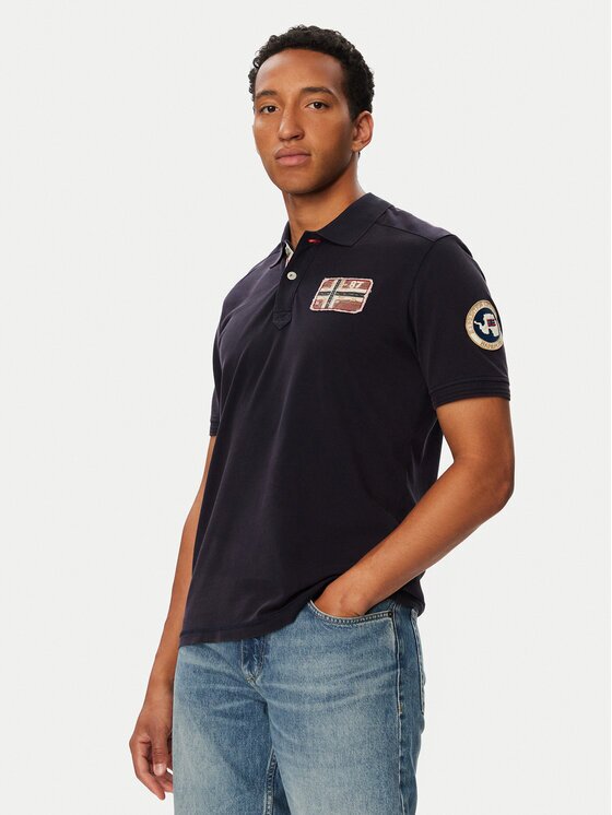 Napapijri Тениска с яка и копчета Polo Ss NP0A8BLH Regular Fit