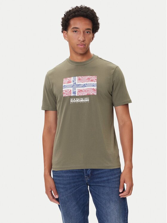 Napapijri Тишърт S-Drapeau Ss NP0A891K Regular Fit