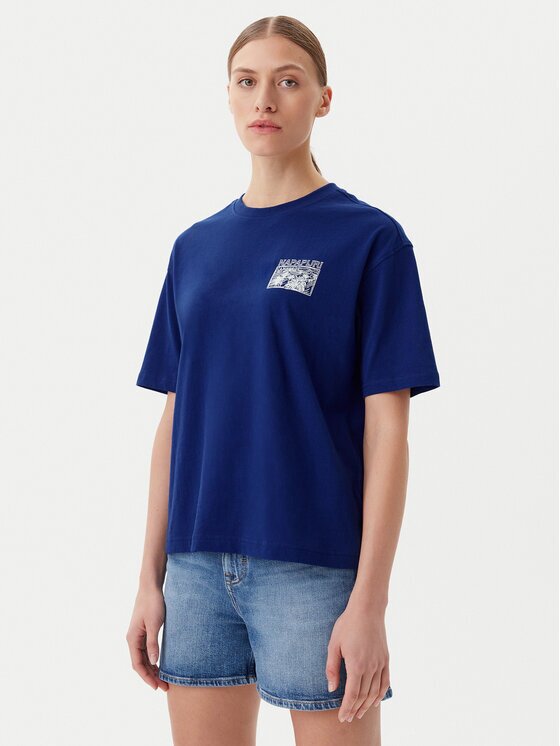 Napapijri Тишърт S-Nice NP0A4IG4 Екрю Regular Fit