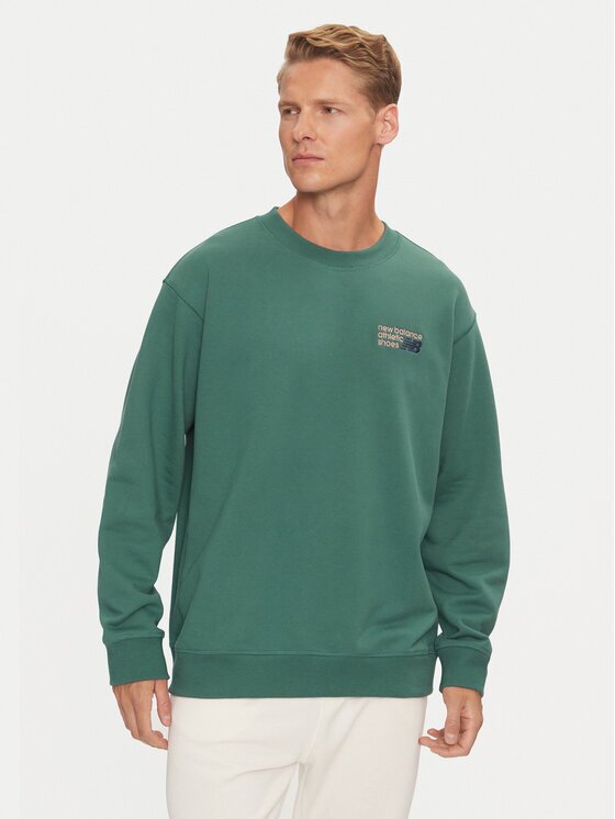 New Balance Суитшърт Athletics Premium Logo MT41547AHH Relaxed Fit