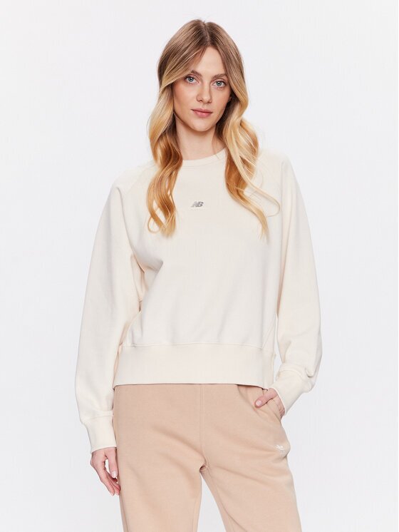 New Balance Суитшърт WT31500 Екрю Oversize