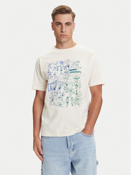 New Balance Тишърт MT53916 Екрю Regular Fit