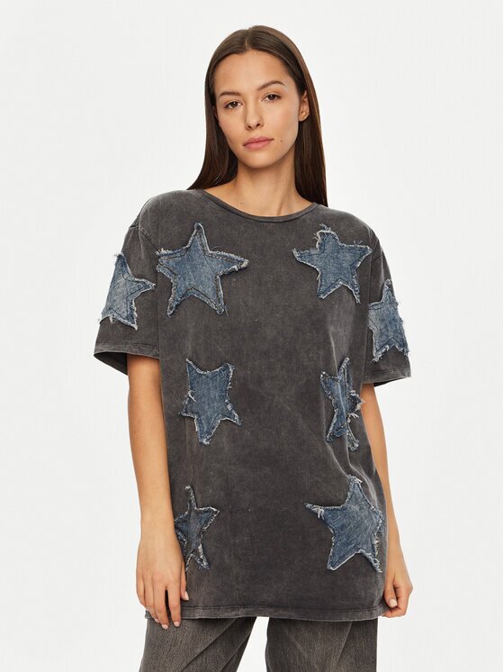 ONE TEASPOON Тишърт Denim Star 26858 Relaxed Fit
