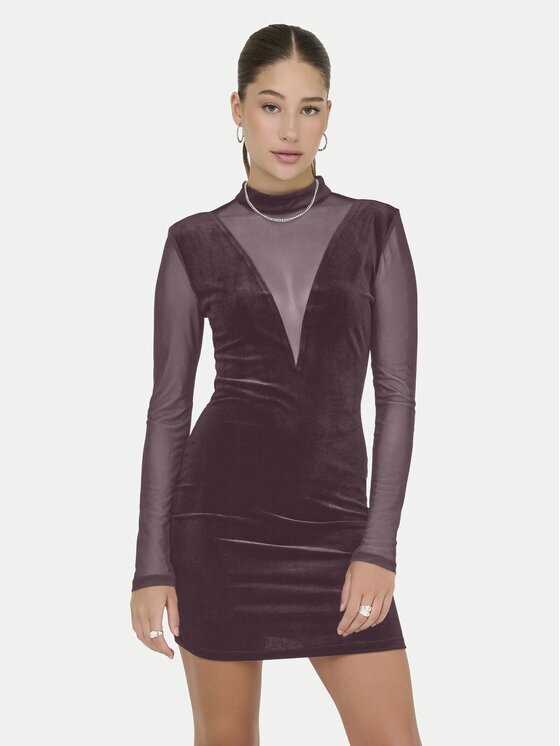 Only Коктейлна рокля Smooth 15360667 Slim Fit