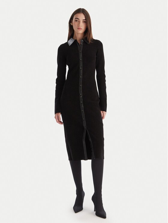 Patrizia Pepe Плетена рокля 2A2982 K215 Regular Fit