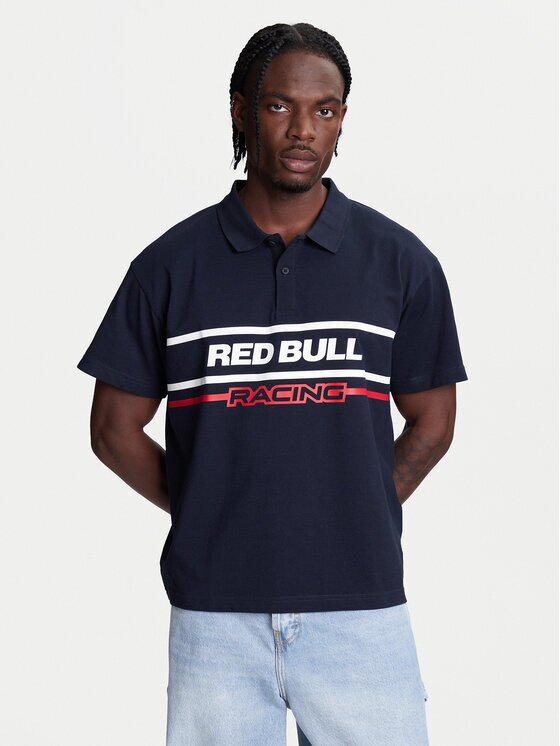 Pepe Jeans Тениска с яка и копчета Red Bull Racing Moto Panel RM540017 Regular Fit